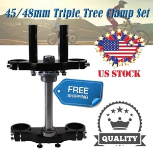 45/48mm Triple Tree Clamp Set For Dirt Pit Bike 110cc125cc Apollo SSR Taotao - Picture 1 of 13