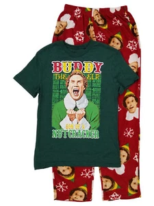 Briefly Stated Mens 2-Piece Buddy The Elf Christmas Sleepwear Pajama Set S - Picture 1 of 1
