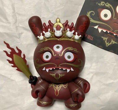 Kidrobot 3” Dunny Andrew Bell - Rojo Mahakala 2012 Ratio Serie 1/80 Persecución Foto 1 de 3