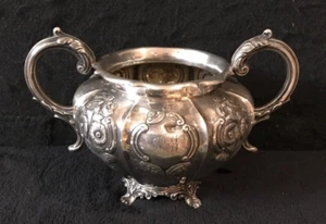 Antique London Sterling Silver Samuel Hayne & Dudley Cater Large Sugar Vessel - Bild 1 von 12