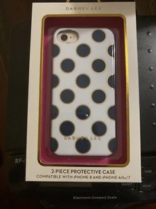 Dabney Lee 2 Piece Protective Case Compatible Iphone 8, 7, 6s, 6 Case Polk A Dot - Picture 1 of 7