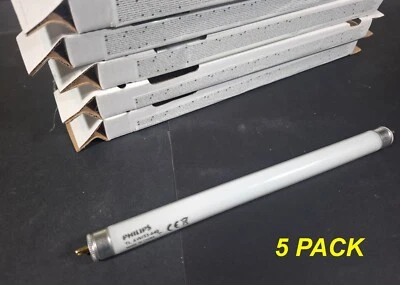 5 x 6W T5 Fluorescent Tubes Lamps 4000K Cool White 226mm 33-640 - Image 1 of 2