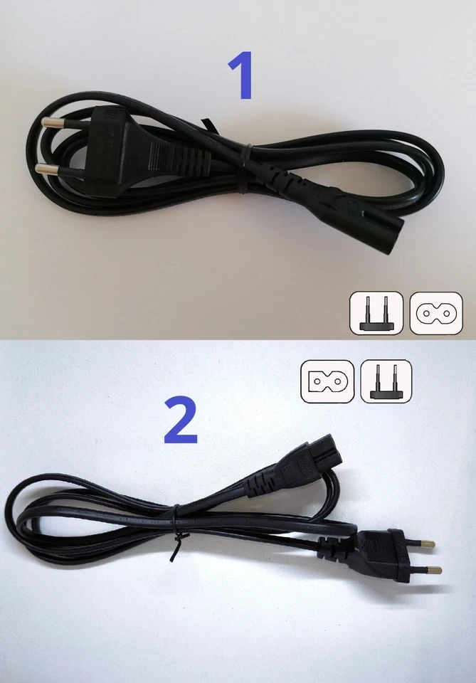 Philips Smart TV Fernseher 2pin 2 pollig Netzkabel Stromkabel Power Cable Cord - Bild 1 von 2