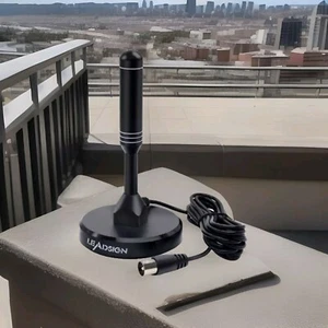 LEADSIGN Portable Indoor/Outdoor TV Aerial with Magnetic Base, 360°Reception - Picture 1 of 8