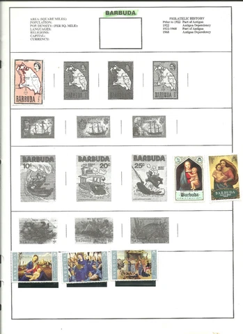 6 Barbuda stamps Cover