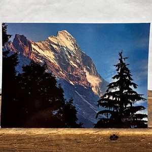 Vintage Swiss Postcard The Eiger Peak Bernese Alps Grindelwald Switzerland - Picture 1 of 2