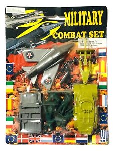 VINTAGE 1990s MILITARY COMBAT SET PLASTIC TOY SOLDIERS NEW SEALED CARD RARE