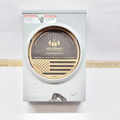 NUEVO MILBANK 100/125 AMP ZÓCALO MEDIDOR SIN ANILLO 1 FASE 600 VAC 4T 3R U5934-XL-BLG Foto 1 de 4