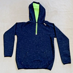 Youth Boys  XL 14/16  FILA  1/4 zip up Hoodie Brushed Cotton Charcoal Black - Picture 1 of 10