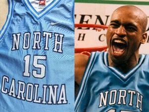 Vince CARTER 15 UNC North Carolina 90s Tar Heels NIKE jersey XL NCAA Madness vtg - Picture 1 of 8