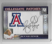 2007 Donruss Elite Extra Edition Jennie Finch Collegiate Patches Auto 27/249