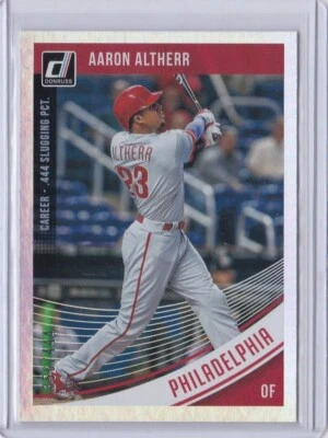 2018 Donruss Career Stat Line Foil Aaron Altherr #124 - Phillies 356/444 - Image 1 of 2