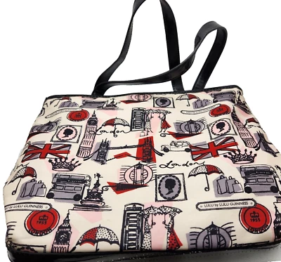 Cartera LuLu Guinness LONDRES Roja Negra Gráfica Lunares con Bolsa de Maquillaje Foto 1 de 4