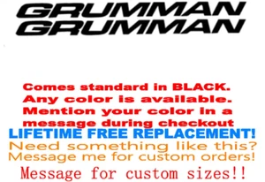 PAIR of 36" Grumman BOAT Hull Decals Marine Grade Your Color Choice - Picture 1 of 2