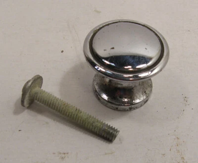 DE COLECCIÓN CERRADURA NACIONAL ART DECO REDONDO CROMO Y NEGRO CAJÓN TIRADOR PERILLA PUERTA GABINETE Foto 1 de 4