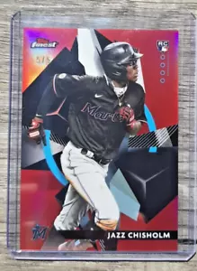 JAZZ CHISHOLM 2021 TOPPS FINEST ROOKIE VARIATION RED REFRACTOR YANKEES RC 5/5 - Picture 1 of 3