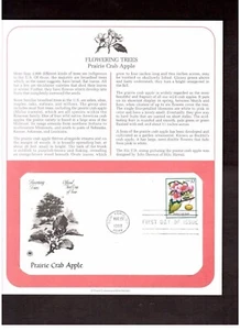 Postal Society First Day Cover FDC Stamp # 3196 Prairie Crab Apple 32 cent 1998 - Picture 1 of 1