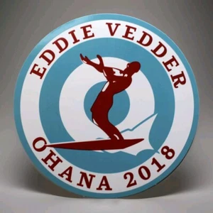 Adesivo Eddie Vedder Ohana Festival 2018 Dana Point Pearl Jam blu rosso raro PJ - Foto 1 di 3