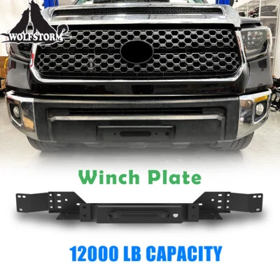 Front Bumper w/Flip-up Licence Winch Mount Plate for 2014-2021 Toyota Tundra  - Image 1 of 4