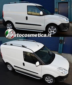per FIAT DOBLO 2010+ CORTO PORTAPACCHI BARRE LATERALI IMPOSTATE TETTO RACK - Foto 1 di 4