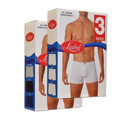 Liabel, 6 paia di boxer in cotone bielastico per un confort eccezionale. - Immagine 1 di 2