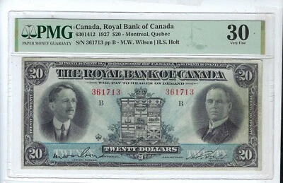 1927 The Royal Bank of Canada. 6301412 PMG 30 Vf - Image 1 of 2