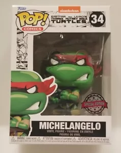 Nuovo con scatola Funko PoP! Tartarughe Ninja Teenage Mutant Ninja Edition Michaelangelo con Prot - Foto 1 di 6