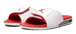 Nike Air Jordan Hydro III 3 Retro Cement Fire Red Slides 854556-116 Men's 11 - Picture 1 of 4