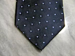 Brooks Brothers handgefertigte Seidenkrawatte - marineblau mit periwinklen Punkten klassisch 4 x 60 Zoll - Bild 1 von 5