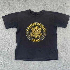 Vintage United States Army T-Shirt Boys M Youth Black Military 90s USA Y2K - Picture 1 of 6