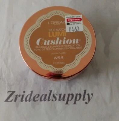 L'OREAL TRUE MATCH LUMI CUSHION FOUNDATION W5.5 SUNTAN NEW UNSEALED NO PAD - Image 1 of 3