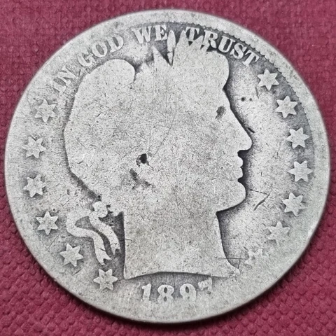 1897 O Barber Half Dollar 50c Circulated #59263 Cover