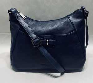 Lancaster Paris Mademoiselle Candice Dark Navy Blue Shoulder Bag - Picture 1 of 14