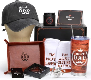 10-teiliges Papa Geschenkset für Männer Ehemann Vater bester Papa aller Zeiten Vatertag - Bild 1 von 12