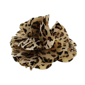 Zac's Alter Ego Leopard Print Chiffon Hair Flower Corsage - Picture 1 of 3