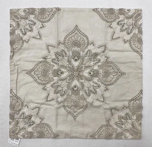 NEW Pottery Barn Holly Medallion Embroidered 24 x 24" Pillow Cover~Ivory Multi - Picture 1 of 2