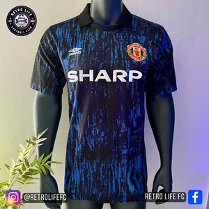 Retro Man United 1992/93 Away Shirt Cantona 7 Size XL (Please Read Description) - Picture 1 of 8