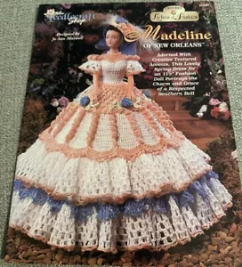 NEW MADELINE OF NEW ORLEANS DRESS FASHION DOLL CROCHET PATTERN BOOK - Picture 1 of 2