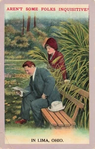 Postal OH Lima Ohio-No son algunas personas curiosas-antigua vintage 1914 (D8) - Imagen 1 de 4
