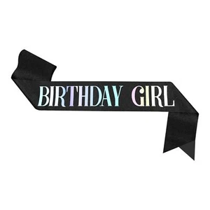 Birthday Sash for GirlsBirthday Girl SashBlack Birthday Sash for WomenBlack B... - Picture 1 of 7