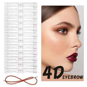 14 pezzi 12 stili stencil per sopracciglia modello per modellare trucco bellezza strumento per toelettatura fai da te - Foto 1 di 12
