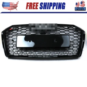 For 2017-2018 Audi A4/S4 B9 RS4 Style Honeycomb Mesh Hex Grille Black W/ Quattro - Picture 1 of 9