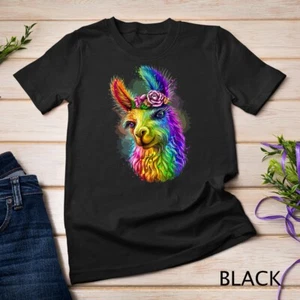 Linda Camiseta Unisex Llama Mamá Para Amantes de Llama Colorido Arte Llama - Imagen 1 de 15