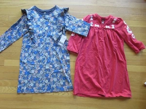 Tea Collection Girl's Knit Long Sleeve Dress Bows Lot of 2 NWT Size 7 - Picture 1 of 5