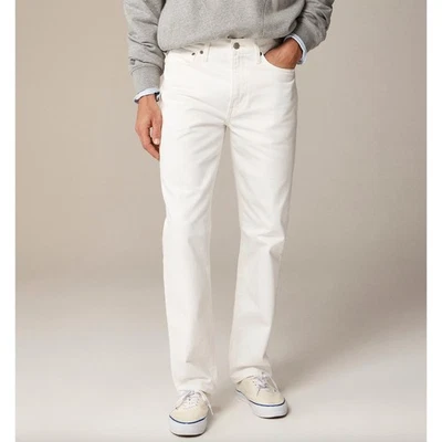 J.Crew Classic Jean White Rigid Denim Relaxed Straight Mens W 34 L 34 NWT - Image 1 of 4