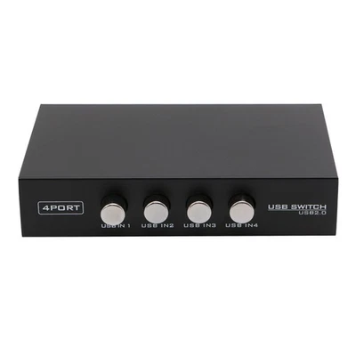 USB 2.0 Manual Sharing Switch Printer Sharing Device Hub 4 in 1 Out Switch Box - Image 1 of 4