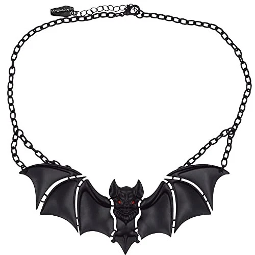 Collar Colgante Kreepsville 666 Criatura de la Noche Murciélago Terror Negro Foto 1 de 1