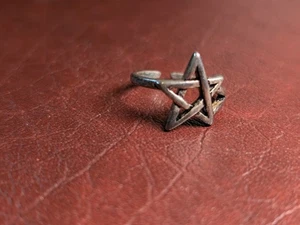 Ring Größe 5,5 5 spitz Stern Sterlingsilber 925 freie Größe - Bild 1 von 7