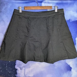 Black Mini Skater Skirt Size 13 Pleated Grunge Y2K Alt Schoolgirl Punk Cosplay - Picture 1 of 6