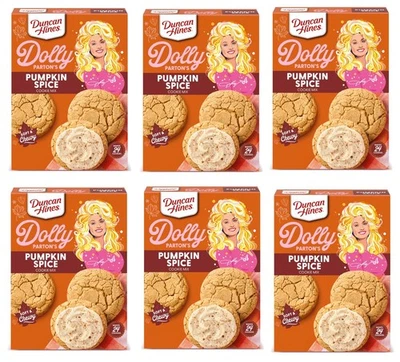 Смесь для печенья Duncan Hines Dolly Parton's Pumpkin Spice упаковка 6 шт. коробки 15,25 унции - - Изображение 1 из 4